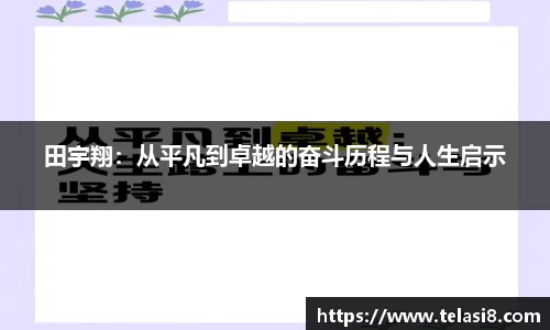 田宇翔：从平凡到卓越的奋斗历程与人生启示